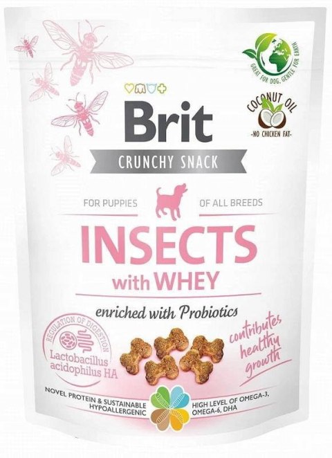BRIT CARE Insects Cranch Snacks - przysmaki dla szczeniąt z białkiem owadów i serwatką 200 g