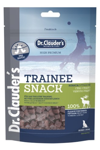 DR. CLAUDER'S Trainee Snack - mięsne treningówki dla psów dorosłych i szczeniąt, jeleń 80g