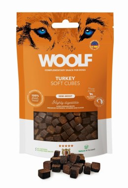 WOOLF Soft Cubes - monoproteinowe smakołyki dla psa, miękkie kosteczki z indyka 100 g