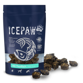 Przysmaki z filetów białych ryb i tuńczyka dla psów (150g) ICEPAW