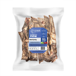 Paski suszonej wołowiny, Beef Jerky, naturalne gryzaki dla psa 100g, Meat STUFF