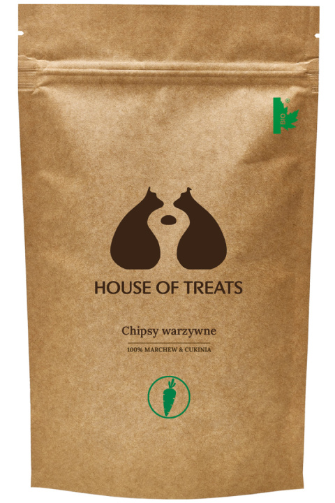 Chipsy warzywne dla psa, suszona marchew i cukinia 40 g. House of Treats