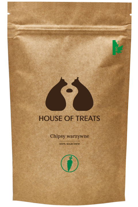 Chipsy warzywne dla psa, suszona marchew 40 g. House of Treats