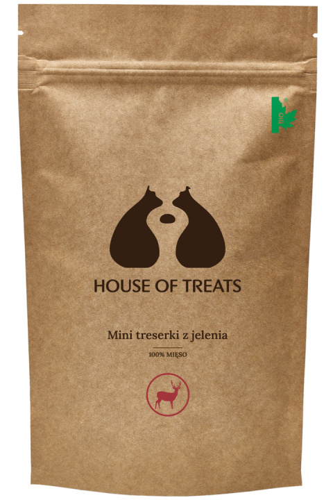 Mini treserki z jelenia, 100% naturalny przysmak dla psa i kota 60g. House of Treats