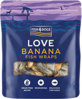 Naturalne przysmaki dla psa, banan i ryba 100g. Fish4Dogs