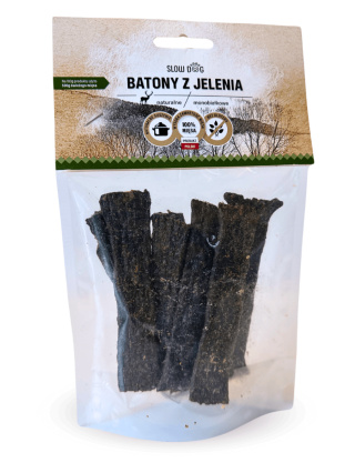 Przysmak dla psa, baton z jelenia 100g. SLOW DOG