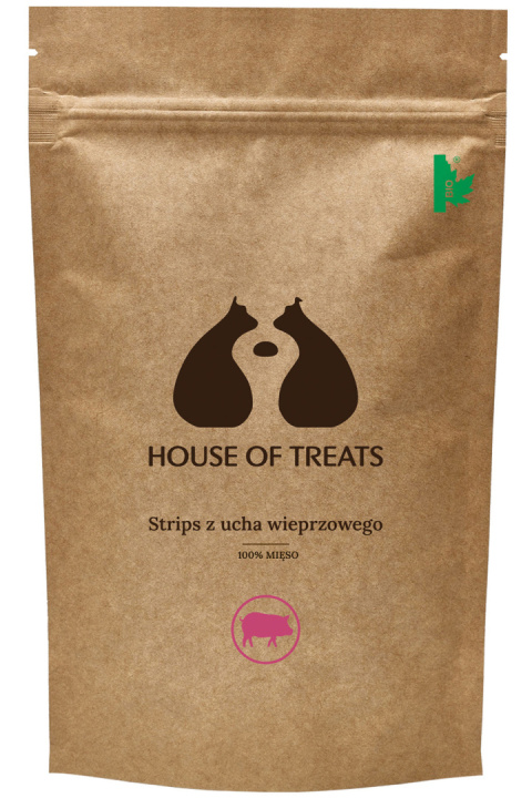 Strips z ucha wieprzowego, naturalny gryzak dla psa, House of Treats