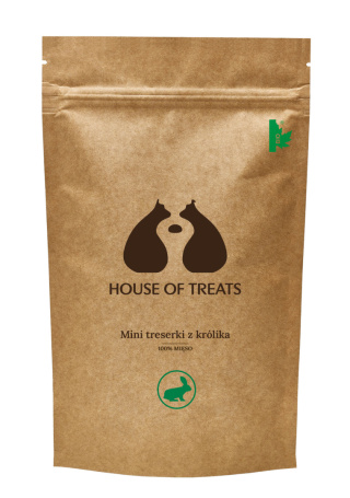 Mini treserki z królika, 100% naturalny przysmak dla psa i kota 60g. House of Treats